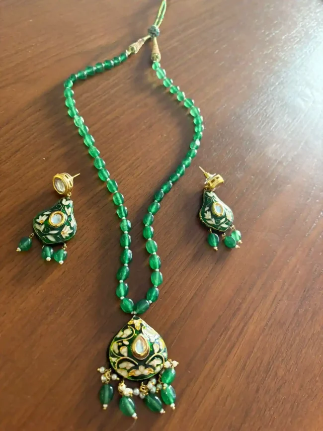 Handmade Meenakari Necklace Set