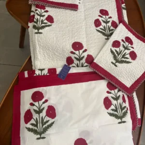 Laal Bagh - King Size Bedding Set: Bedsheet + Bedcover