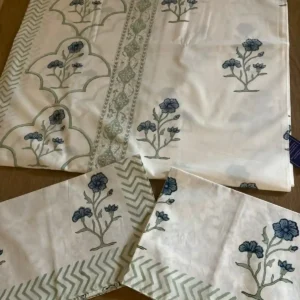 Premium Handblocked Bed Sheet - Super King Size (108 x 108)