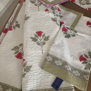 Rosa Patio - Super King Size Bedding Set: Bedsheet + Bedcover