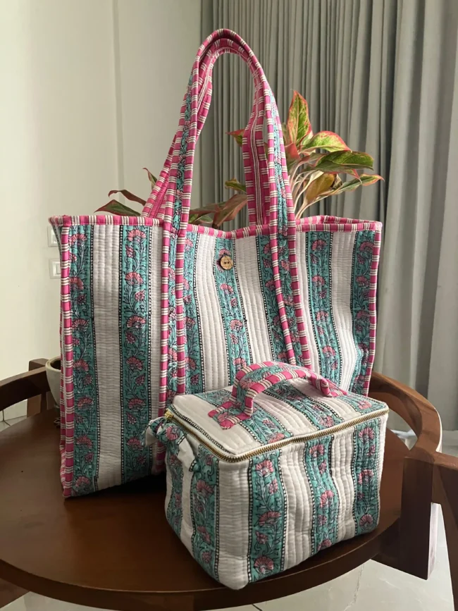 Tote Bag + Matching Vanity Kit