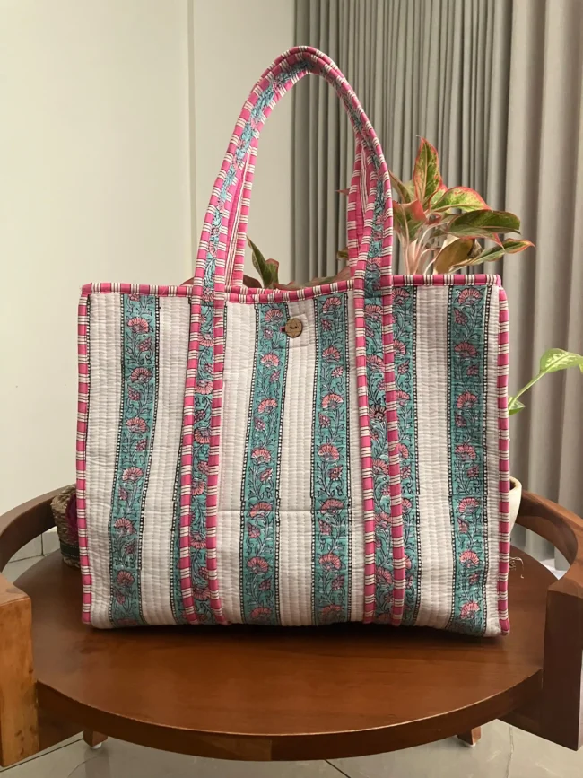Tote Bags with Button Closure
