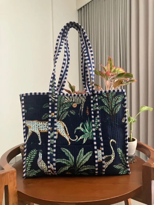 Tote Bags with Button Closure