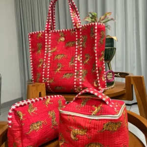 Tote Bag Set with Matching Pouch + Vanity Kit