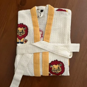Kids - Small - Playful Prints Cotton Bathrobe - Handblocked