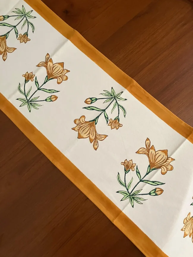 Handblocked Table Runners
