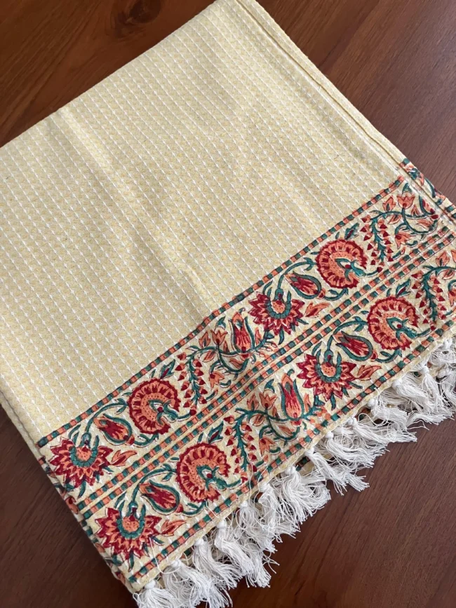 Handblocked Cotton Bath Towels - Image 2