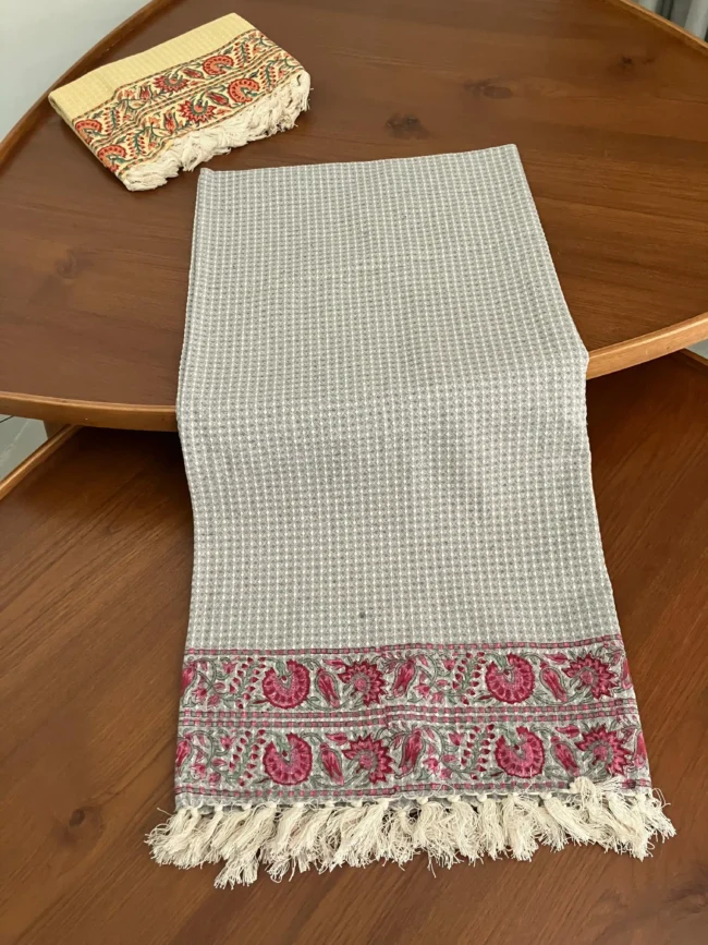 Handblocked Cotton Bath Towels - Image 4