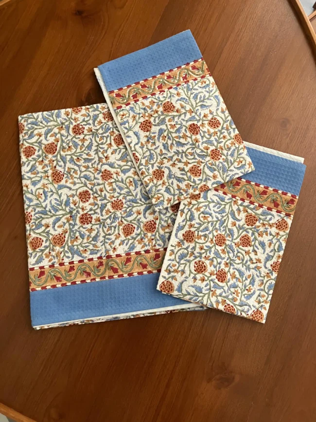 Handblocked Bath & Hand Towel Set - Image 4