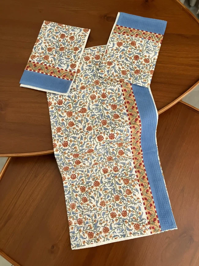 Handblocked Bath & Hand Towel Set - Image 3