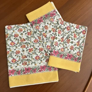 Handblocked Bath & Hand Towel Set