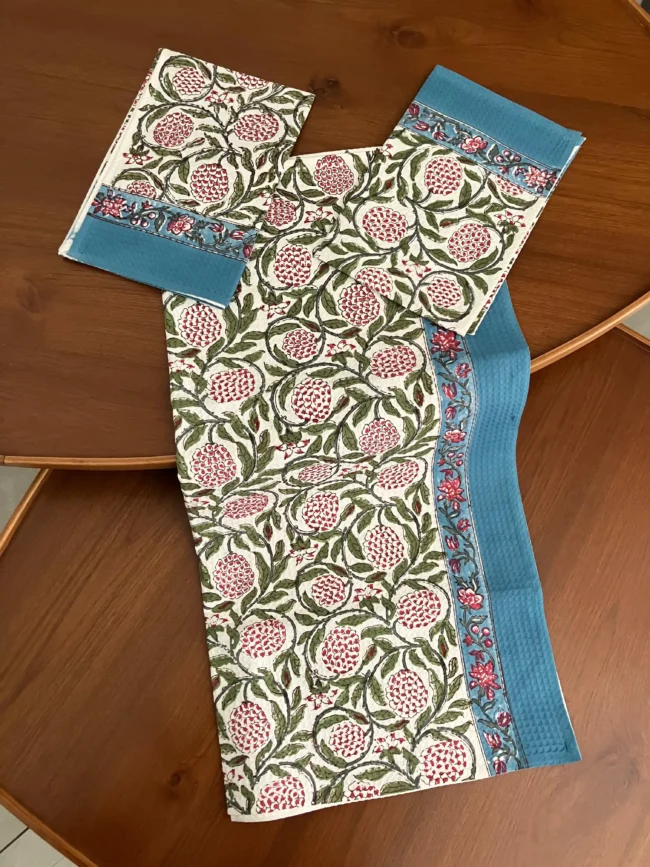 Handblocked Bath & Hand Towel Set - Image 3