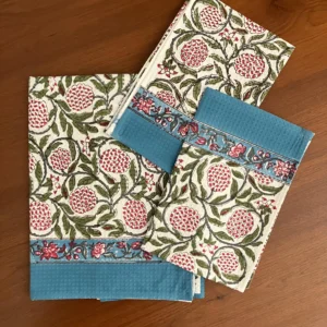 Handblocked Bath & Hand Towel Set