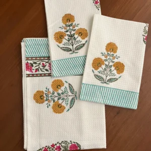 Handblocked Bath & Hand Towel Set