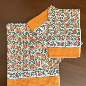 Handblocked Bath & Hand Towel Set