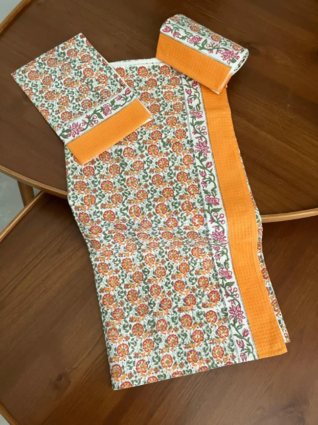 Handblocked Bath & Hand Towel Set - Image 4