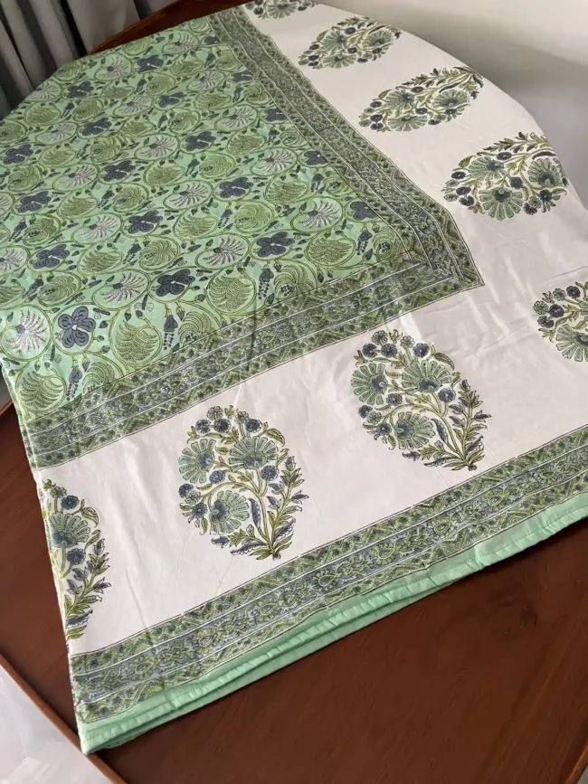 Premium Handblocked - Mul Dohar - Double Bed (90 x 108) - Image 2