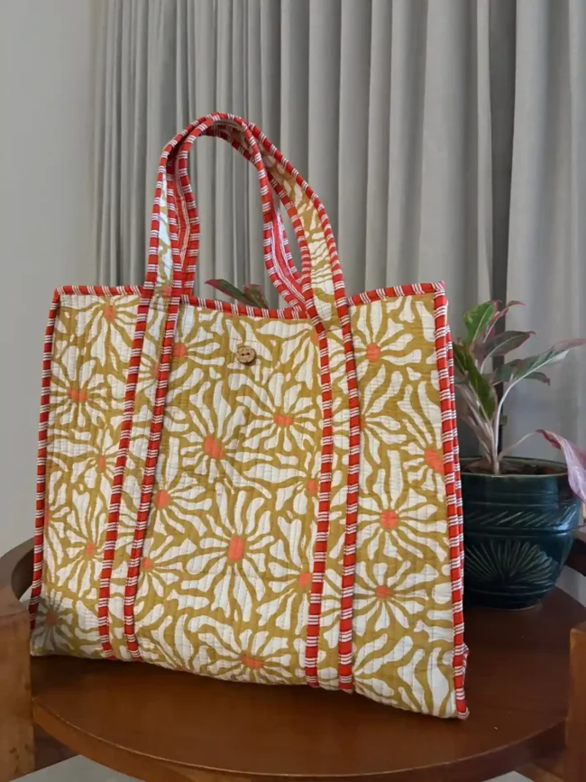 Tote Bags with Button Closure