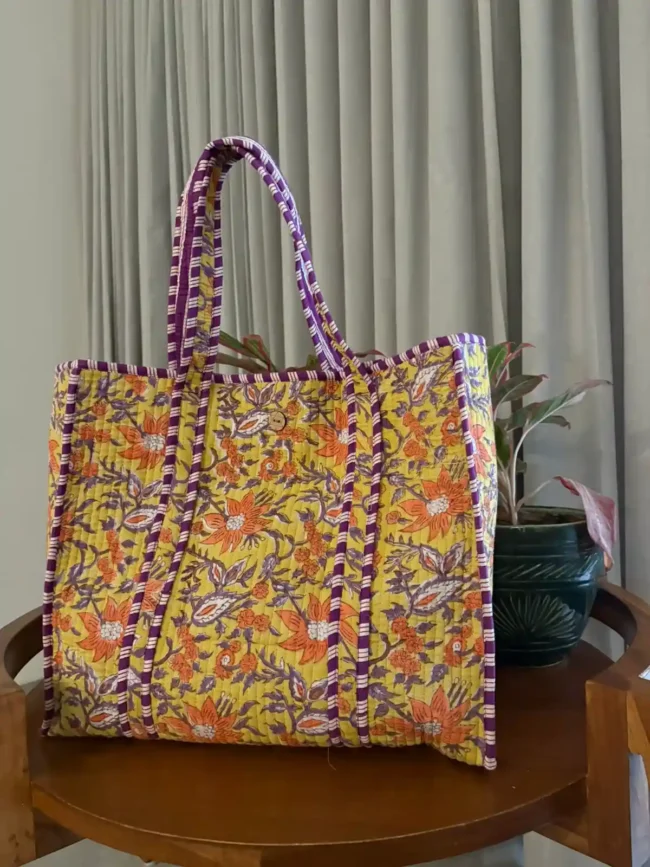 Tote Bags with Button Closure