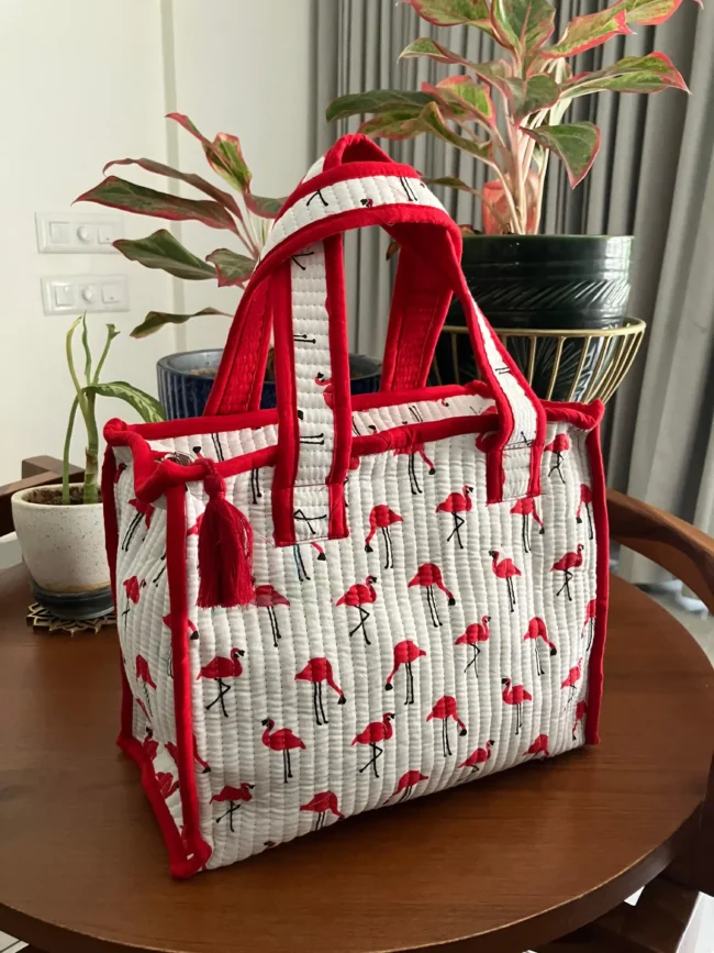 Mini Totes - Flamingos
