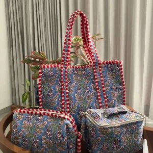Tote Bag Set with Matching Pouch + Vanity Kit