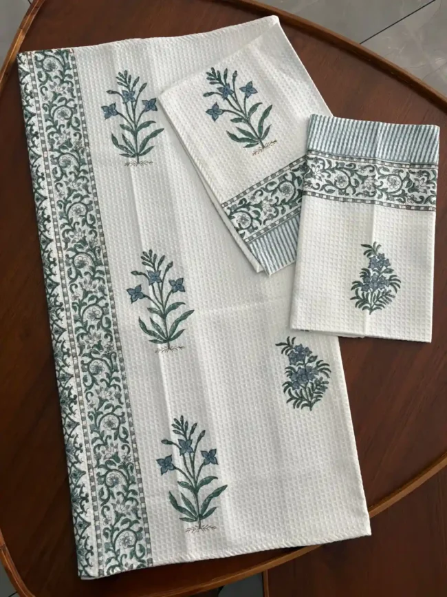 Handblocked Bath & Hand Towel Set - Image 2
