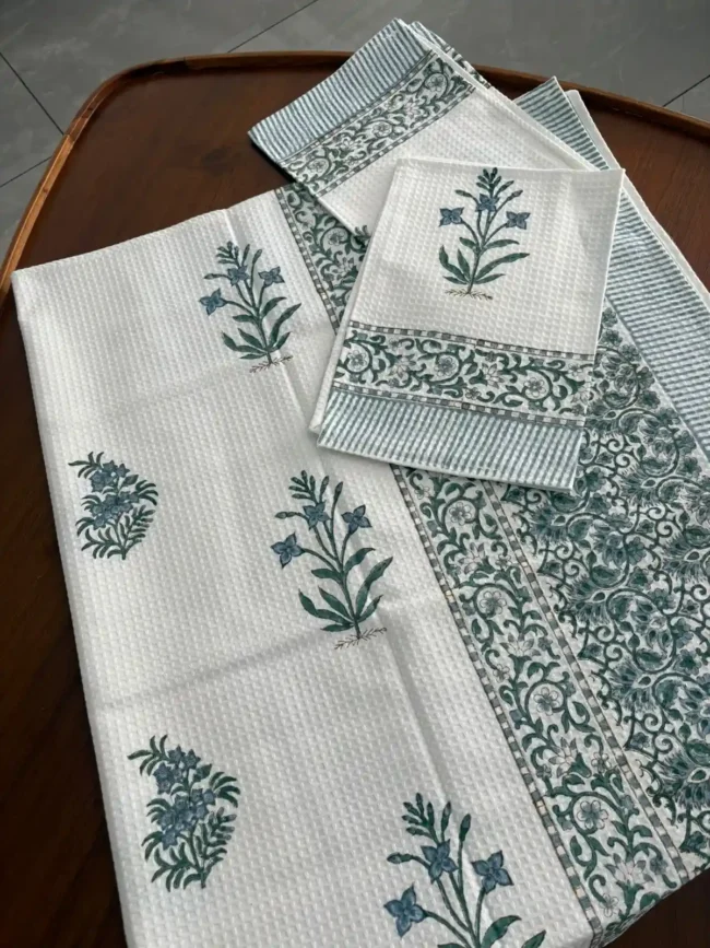 Handblocked Bath & Hand Towel Set