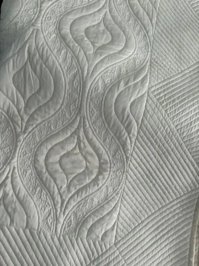 Serene Beige - Motif Quilted Bed Cover - King Size - Image 4