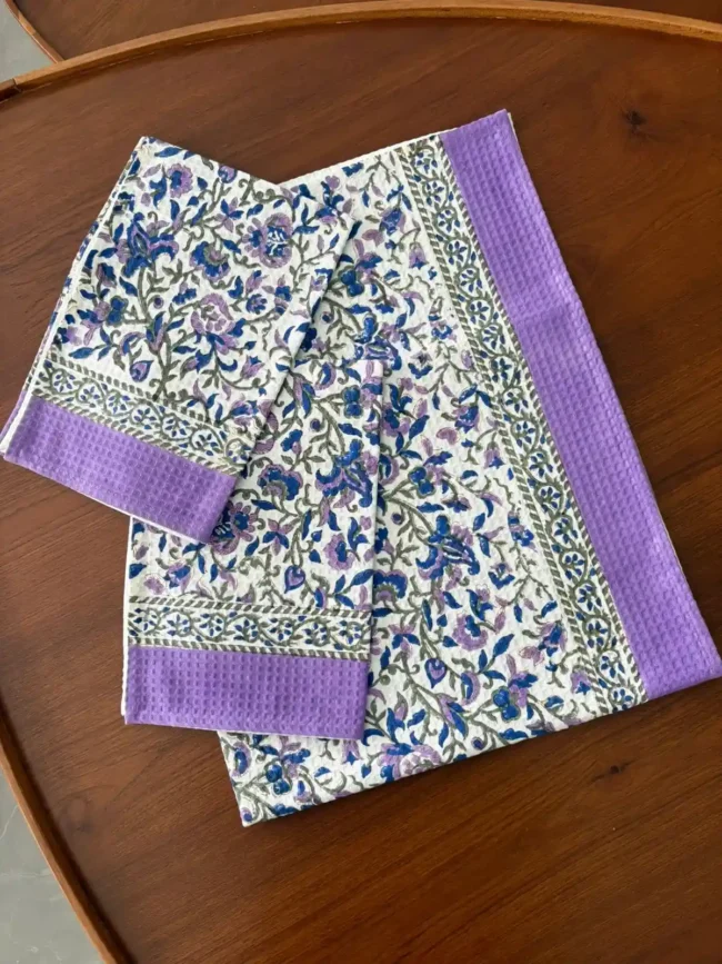 Handblocked Bath & Hand Towel Set - Image 2