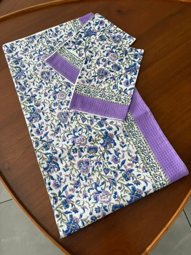 Handblocked Bath & Hand Towel Set - Image 3