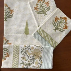 Handblocked Bath & Hand Towel Set