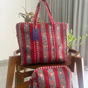 Zipper Tote Bag + Matching Pouch