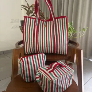 Tote Bag Set with Matching Pouch + Vanity Kit