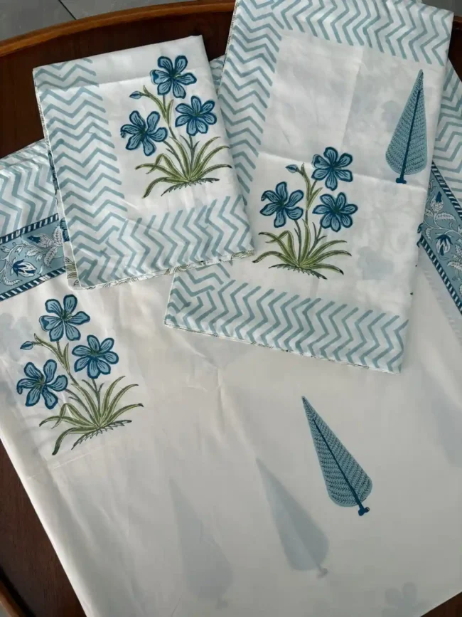 Winter Blossom - Super King Size Bed Sheet (108 x 108)