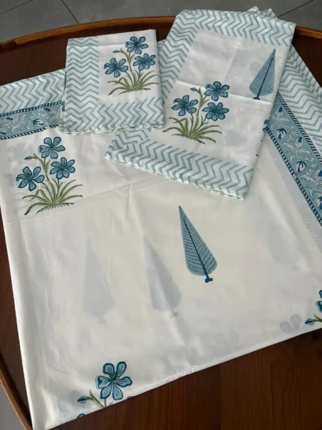Winter Blossom - Super King Size Bed Sheet (108 x 108) - Image 3