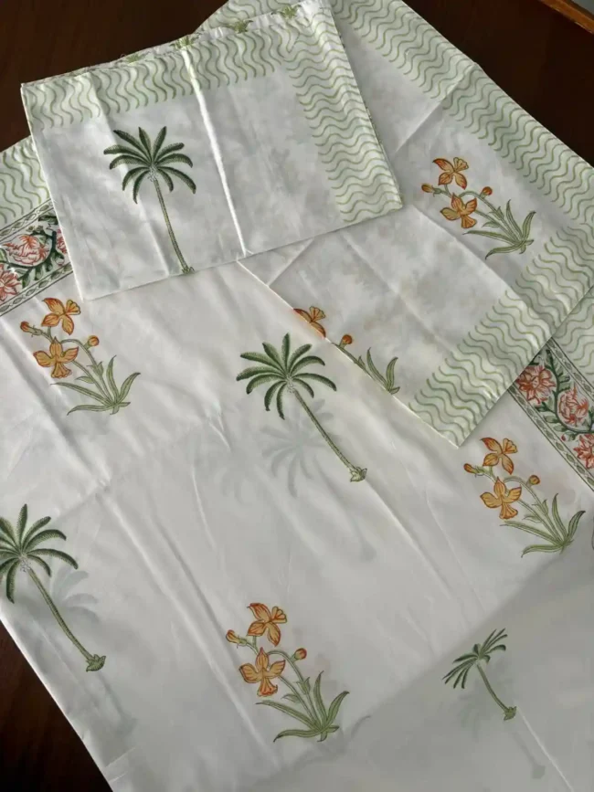 Oasis Bloom - Super King Size Bed Sheet (108 x 108)