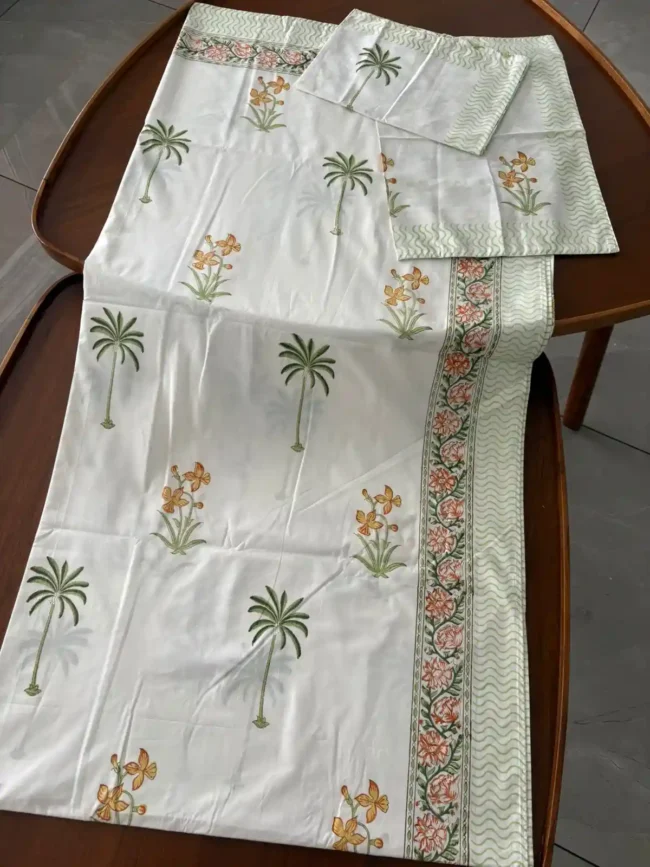 Oasis Bloom - Super King Size Bed Sheet (108 x 108) - Image 2