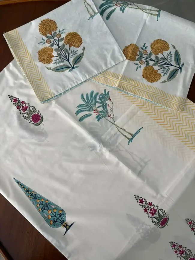 Royale Bloom - Super King Size Bed Sheet (108 x 108) - 300TC