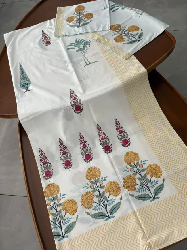 Royale Bloom - Super King Size Bed Sheet (108 x 108) - 300TC - Image 3