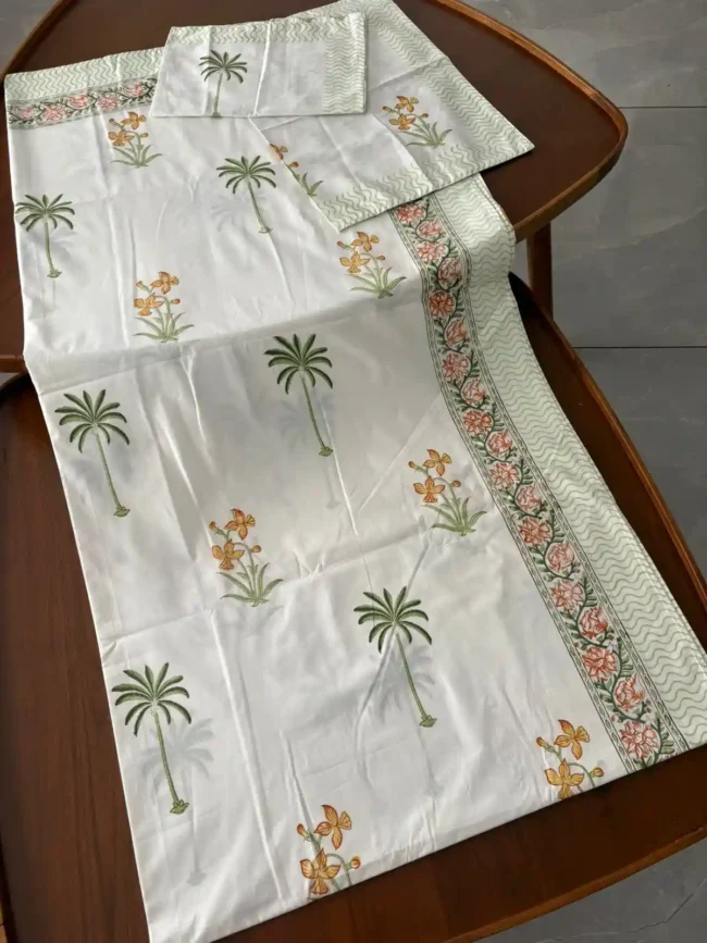 Oasis Bloom - Super King Size Bed Sheet (108 x 108) - Image 3