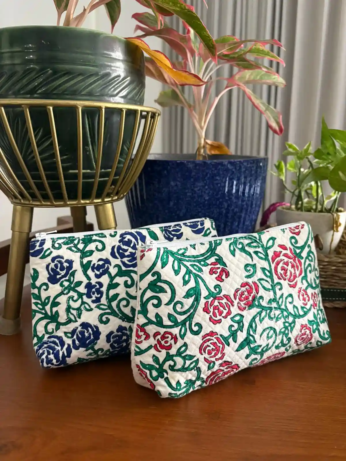 Handblocked Canvas Pouch - Image 2