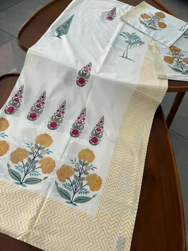 Royale Bloom - Super King Size Bed Sheet (108 x 108) - 300TC - Image 2