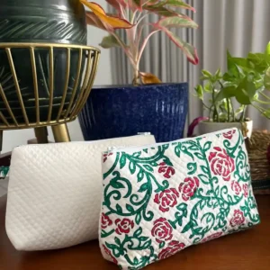 Handblocked Canvas Pouch