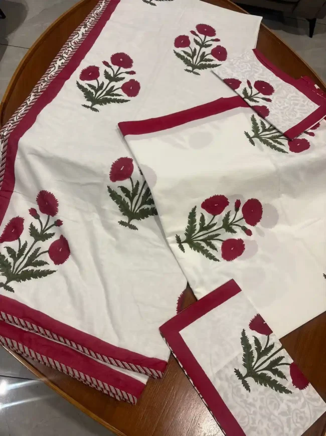 Laal Bagh - Double Dohar + Bedsheet Combo