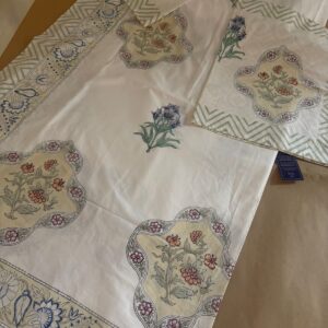 Rajbari Blooms - Super King Size Bed Sheet (108 x 108)