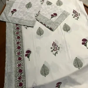 Mahal Blooms - Super King Size Bed Sheet (108 x 108)