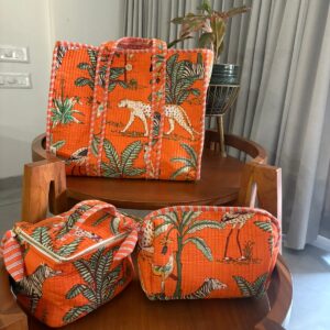 Tote Bag Set with Matching Pouch + Vanity Kit