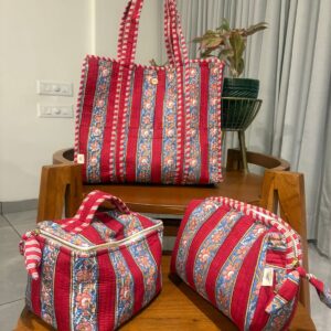 Tote Bag Set with Matching Pouch + Vanity Kit