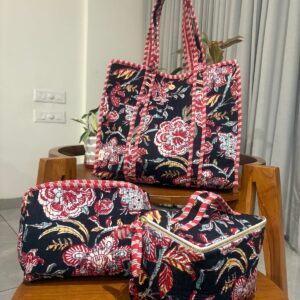 Tote Bag Set with Matching Pouch + Vanity Kit
