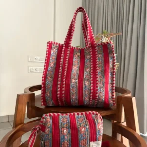 Zipper Tote Bag + Matching Pouch